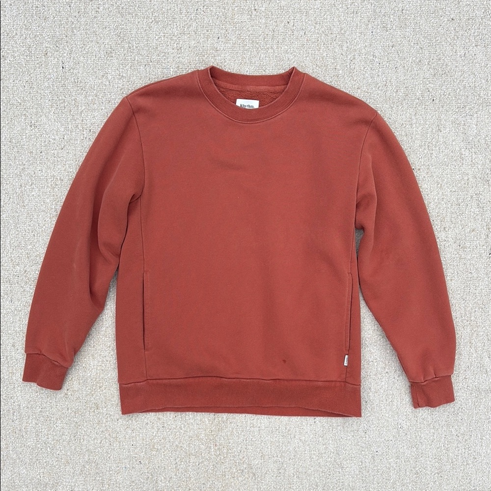 Rhythm Crewneck Sweater Rust Orange